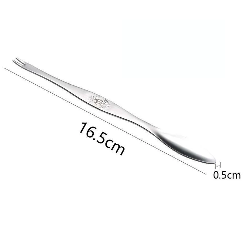 1 шт Нержавеющая сталь Краб вилки ложка Омар креветка моллюсков щипцы для