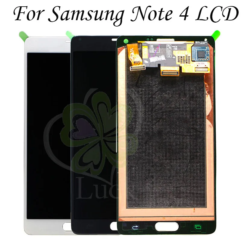 ЖК-дисплей AMOLED 5 7 дюйма для SAMSUNG Galaxy Note 4 с сенсорным экраном и дигитайзером samsung Note4