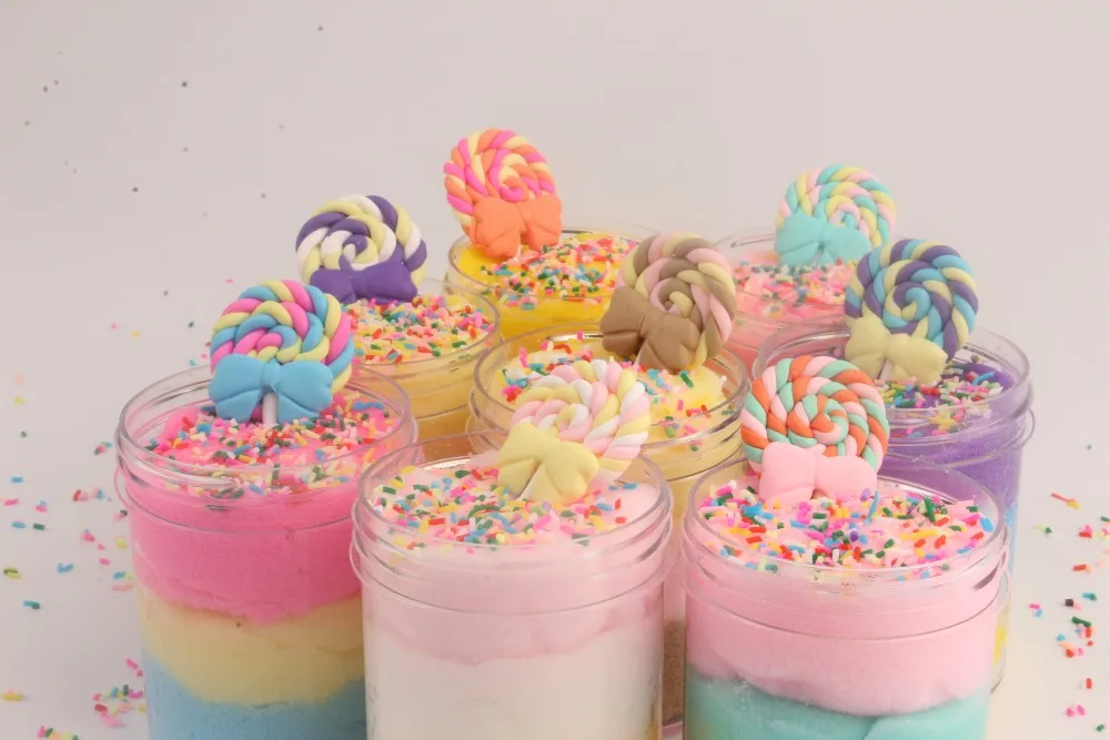 120 мл красочные Радужные облака слизи глина полимерная антистрессовая детская