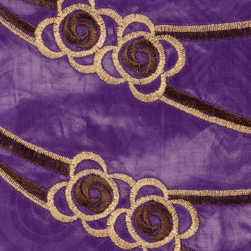 Благородный и щедрый фиолетовый высокого качества 2019 Африканский Базен Рич