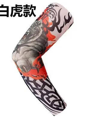 Tattoo Sleeve 14 1 шт. дышащая быстросохнущая Защита от ультрафиолетовых лучей рукава для бега баскетбольные налокотники для фитнеса рукавицы для велоспорта - Цвет: Tattoo Sleeve 14