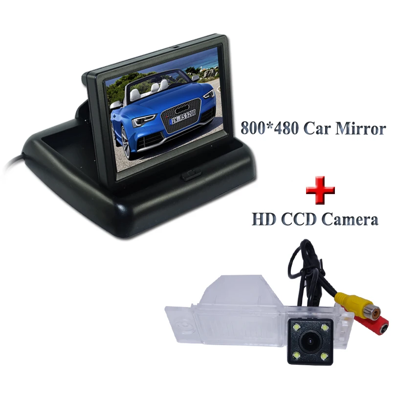 

Hot sale 4.3" car monitor hd lcd screen display+4 led wide angle car rearview camera auto wire for Hyundai new Tucson IX35 2016