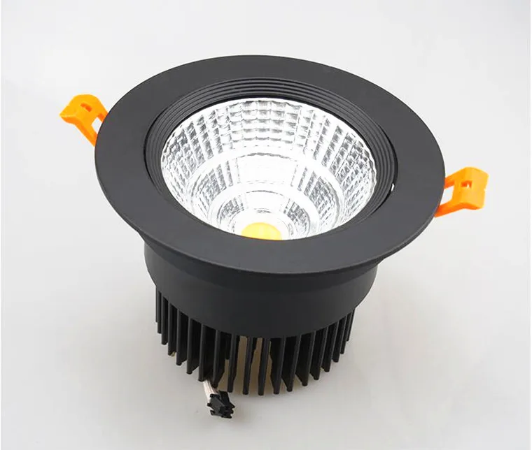 Диммируемые потолочные утопленные светильники 9W12W15W COB светодиодный точечные потолочные светильники 110-220 В Теплый Холодный белый светодиодный потолочный лампы внутреннего освещения
