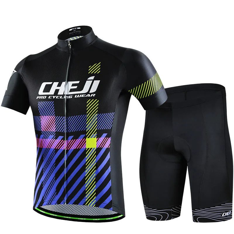 Cheji Pro Team Велоспорт велосипед Джерси гоночная Спортивная одежда для велоспорта Ropa Ciclismo короткий рукав спортивная одежда для езды на горном велосипеде Майо - Цвет: 1
