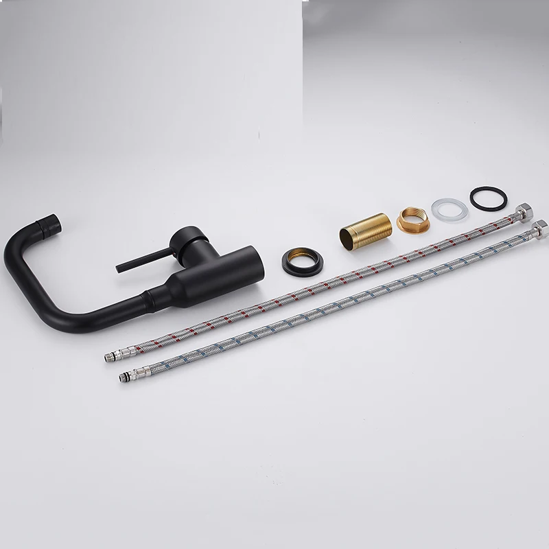 Черная ручка для кухонного смесителя с распылителем вращающийся смеситель