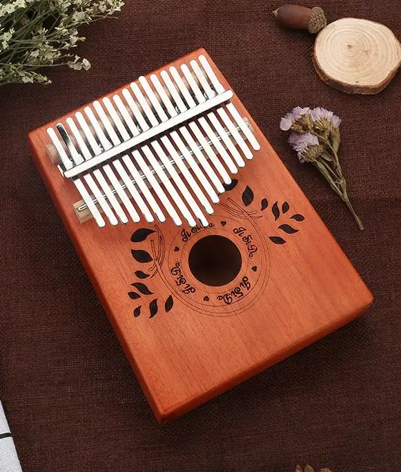 leaf C003 17 клавиш Kalimba дерево красное дерево корпус большой палец фортепиано музыкальный инструмент аксессуары цвета могут быть выбраны - Цвет: leaf
