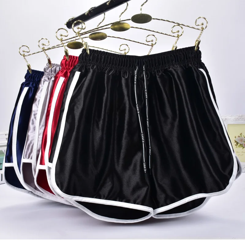 Женские облегающие шорты с высокой талией и эластичной резинкой на талии