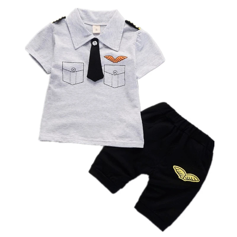 fashion Children's T-shirt and Shorts Pants Clothes Sets 2 pieces Clothing sets boys clothing Baby Boys clothes |