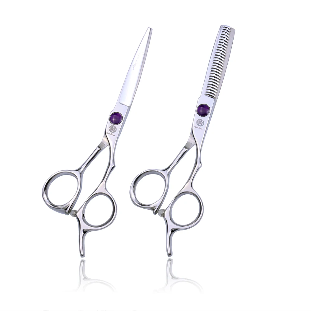 

Purple Dragon 6 Inch Scissors Professional Hair Scissors High Quality Hairdressing Barber Hair Cutting/Thinning Shears Sets