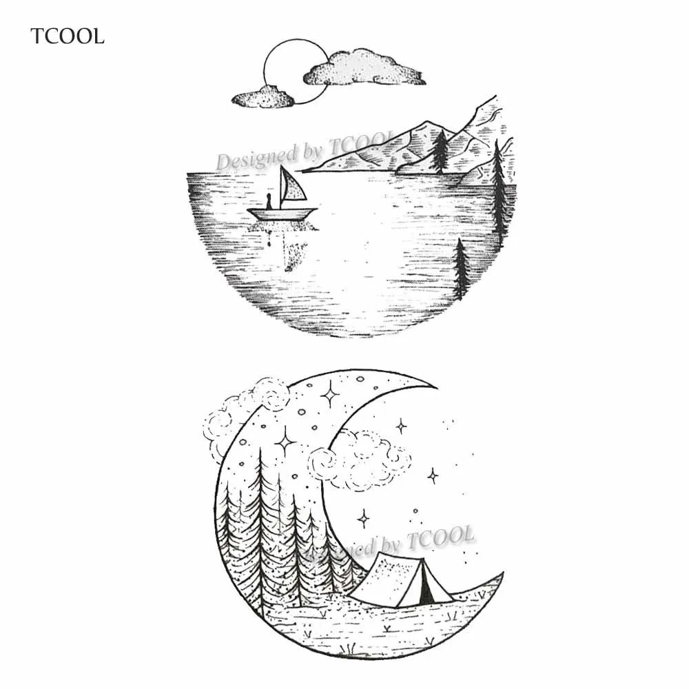 Временная тату TCOOL для мужчин и женщин модный дизайн ручная наклейка 9 8x6 см E