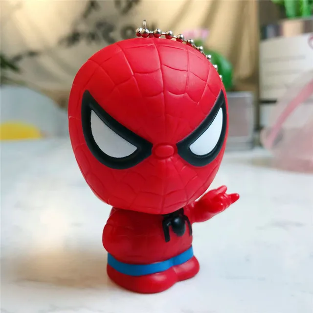 style 3 Рисунки из мультфильма ПВХ Marvel брелок мстители супергерой Фигурка Человека-паука Тор Железный человек брелок детский школьный кулон подарок - Цвет: style 3