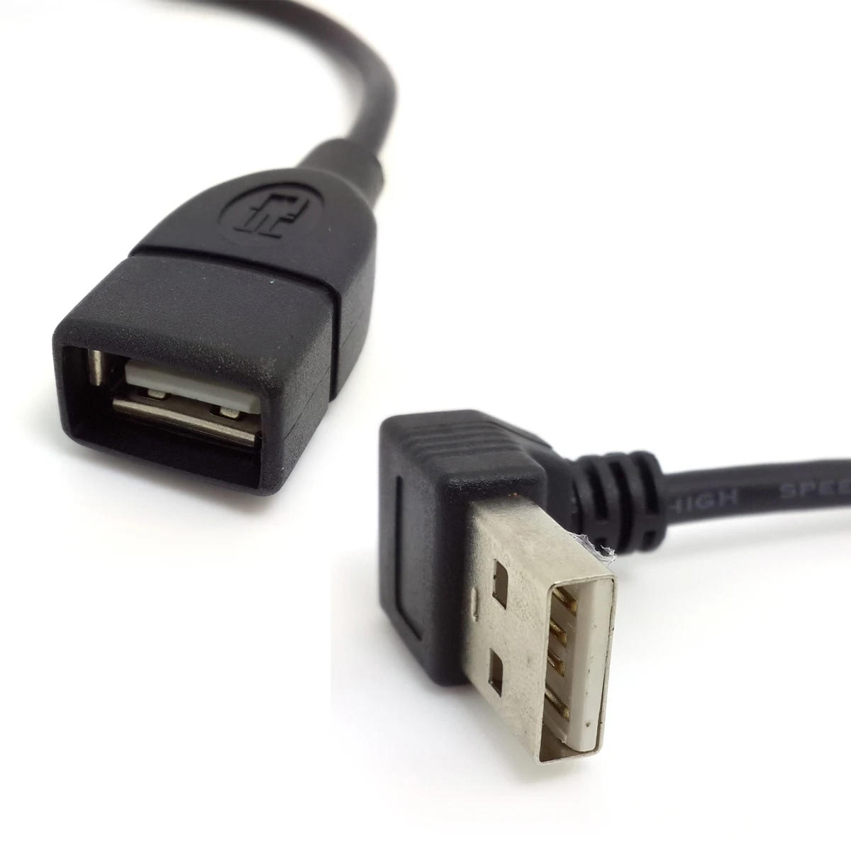 Zihan вниз Угловой 90 градусов USB 2 0 папа к женскому Удлинительный кабель 20 см|Кабели