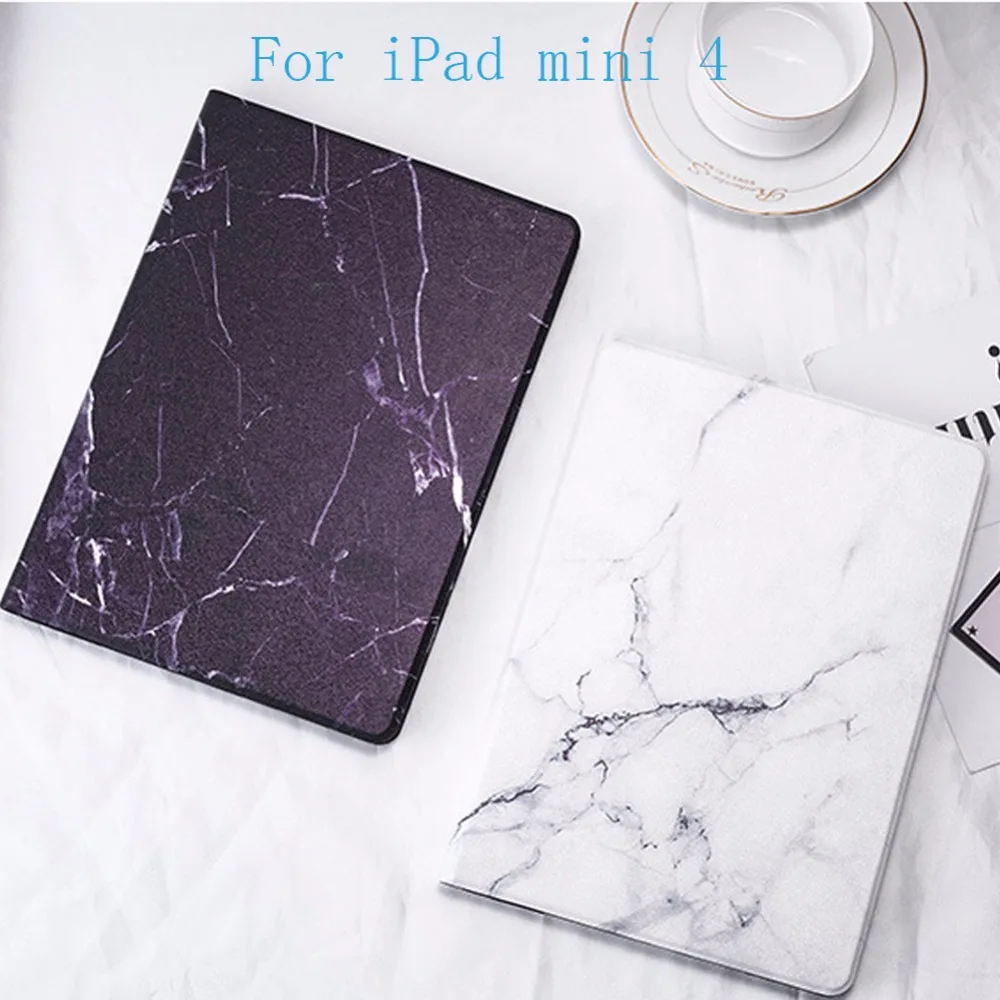 Чехол для iPad mini 4 Новый мраморный зернистый PU чехол планшета MacBook Shell Wake up/sleep Cover |