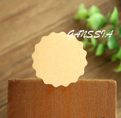 

3.8cm Handmade flower Kraft paper Stickers Seal sticker Gift Adhesive (ss-17)