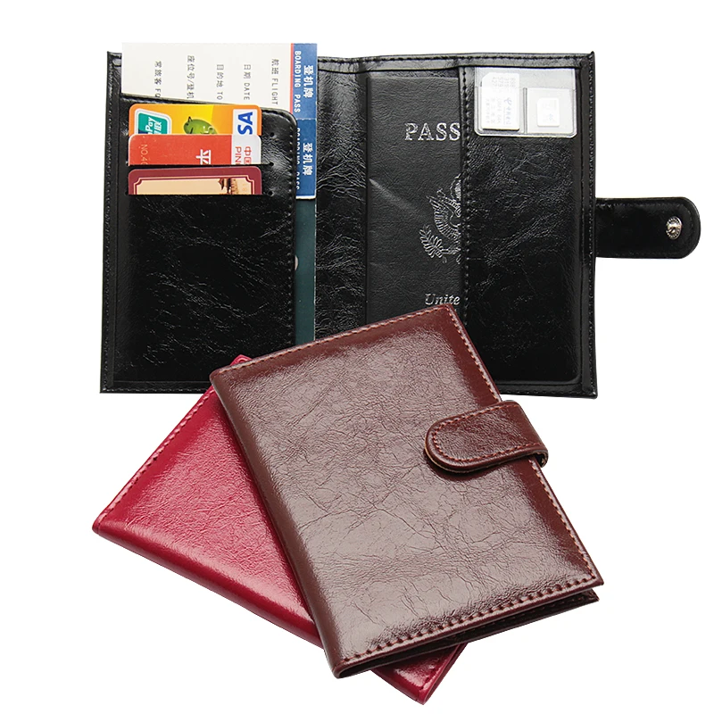 Чехол для паспорта с пряжкой новый держатель встроенный RFID блокирующий защитный