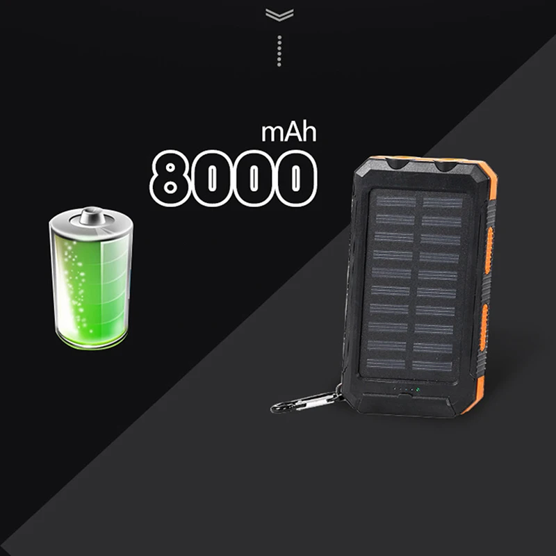 Без батареи DIY power Bank чехол наборы зарядных устройств водонепроницаемый 50000mAh солнечная панель светодиодный двойной USB порты