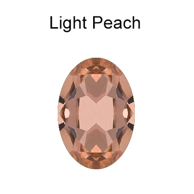 Light Peach K9 овальные стеклянные стразы, украшение, талисманы, кристалл, применение, точка назад, Необычные драгоценные камни для сережек, платье, одежда - Цвет: Light Peach