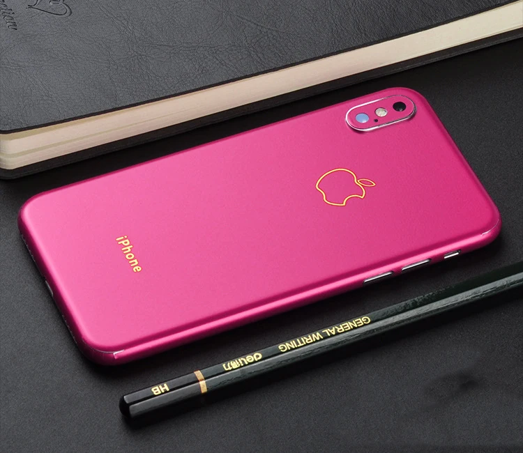 DIY ПВХ задняя пленка протектор для iphone X 8 8 Plus камера край задняя защита дизайн не чехол матовая металлическая текстура