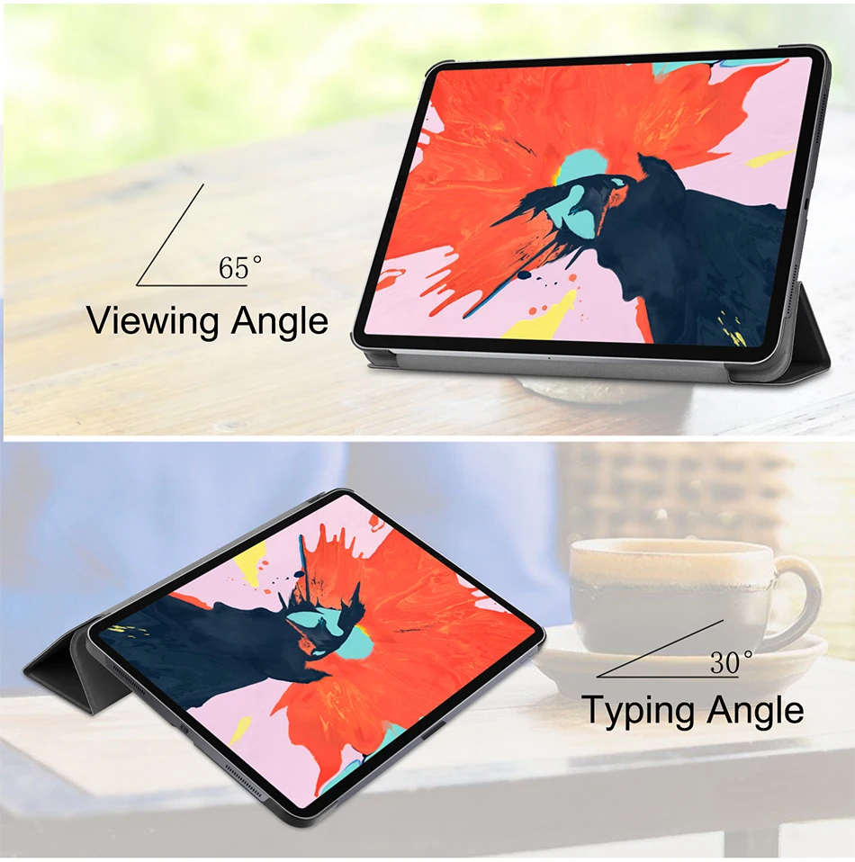 MTT для iPad Pro 12,9 дюйма Чехол выпуска из искусственной кожи Магнитный Флип трехслойный Стенд чехол для планшета умный чехол Авто спящий режим