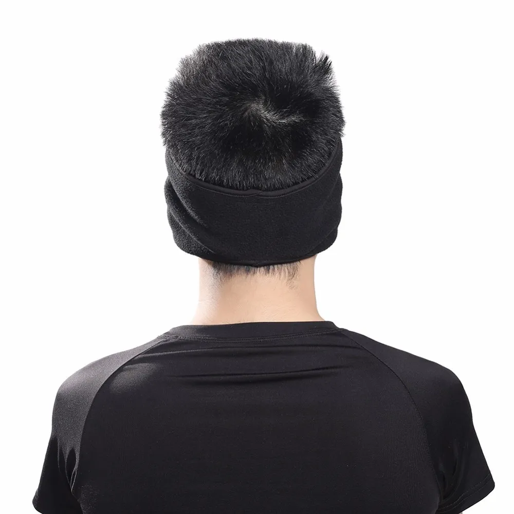 Теплая Флисовая Повязка на голову Балаклава лыжные наушники защитная Кепка