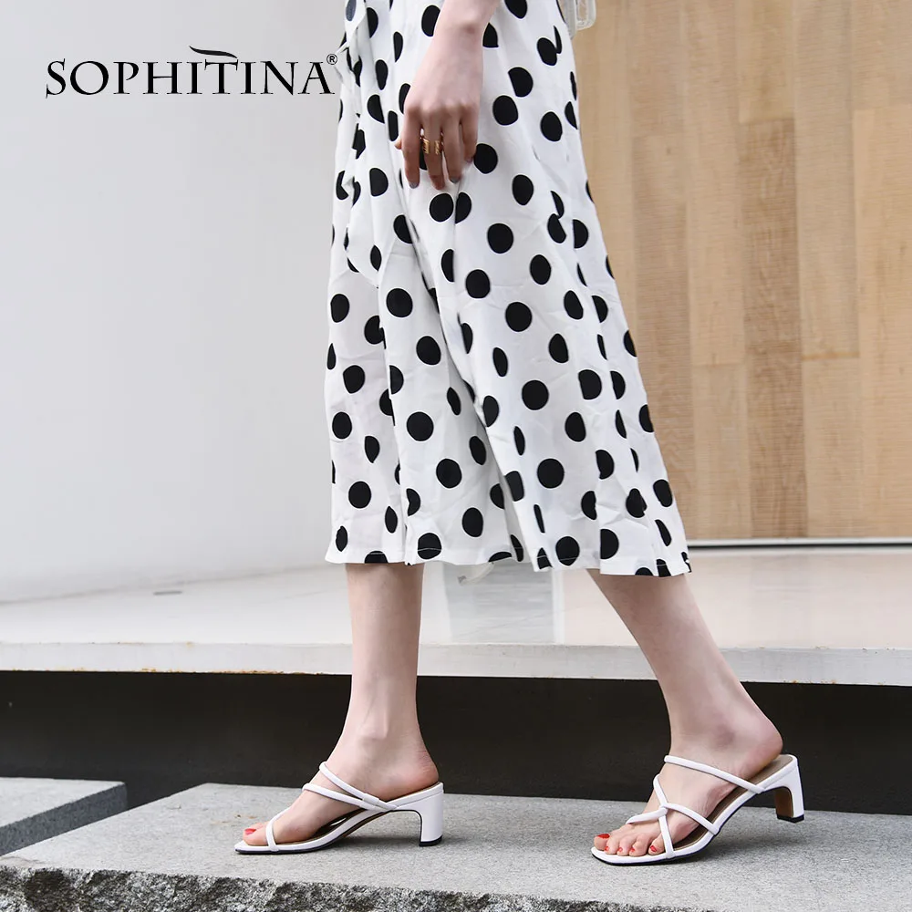 SOPHITINA/модные сандалии для зрелых женщин Новый особый дизайн Модная обувь на