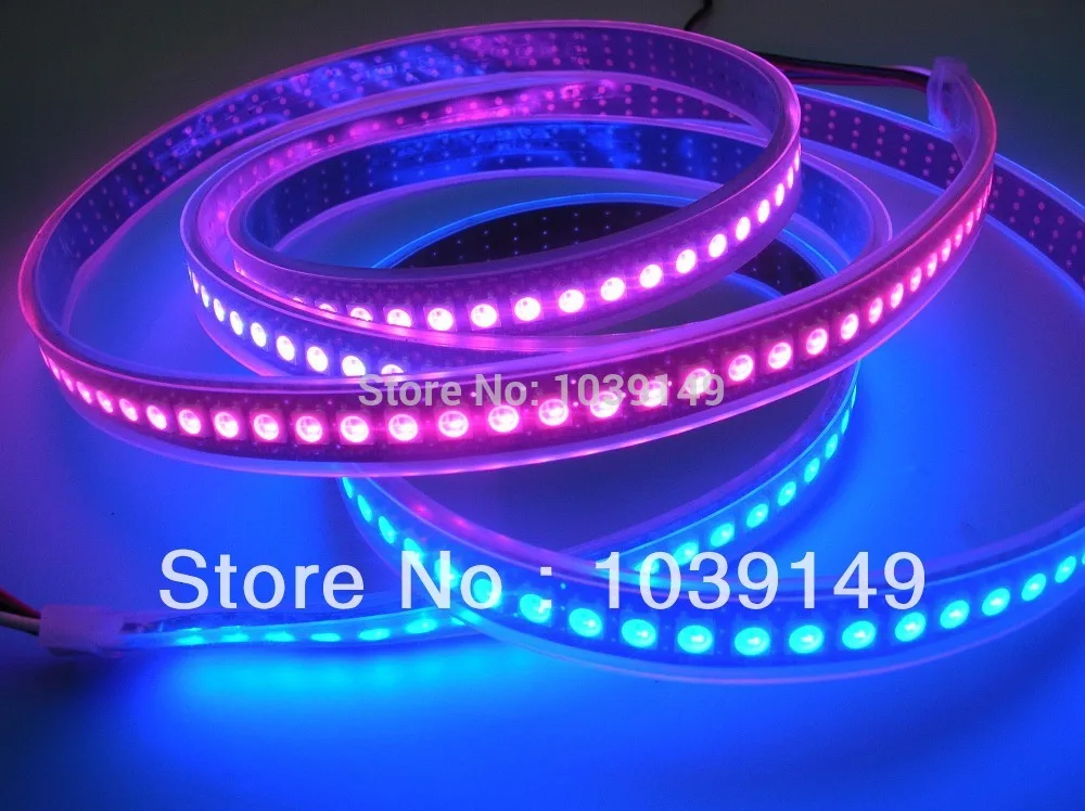 Пиксельная Светодиодная лента ws2811 ws2812b 5050 1 м 5 В вход smd 144 rgb цвет мечты