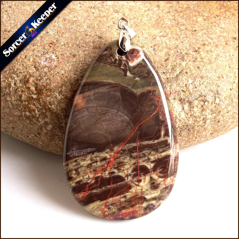 Модный настоящий мужской кулон зеленый старый камбаба натуральный камень бусины