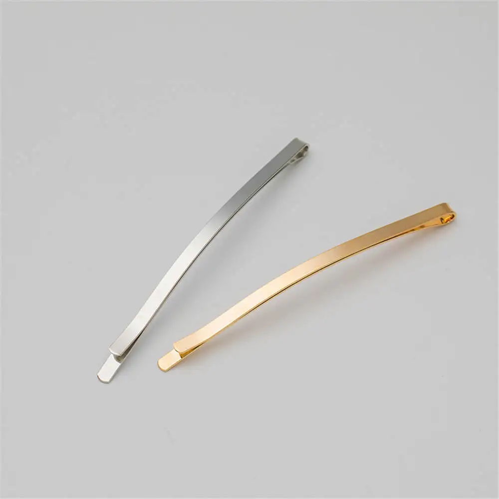 

5pcs Metal DIY Snap Hair Clips Gold Silver Girls Woman Hairpins Claw Barrettes For Ladies Adult Hair Hairgrips Hair Accessories
