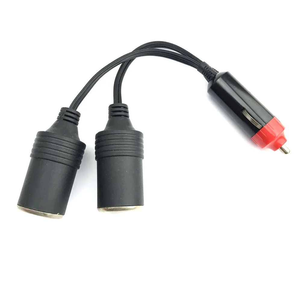 

Car-styling 12V 24V 10A Car Accessory Cigarette Lighter 2 Way Socket 10cm cable