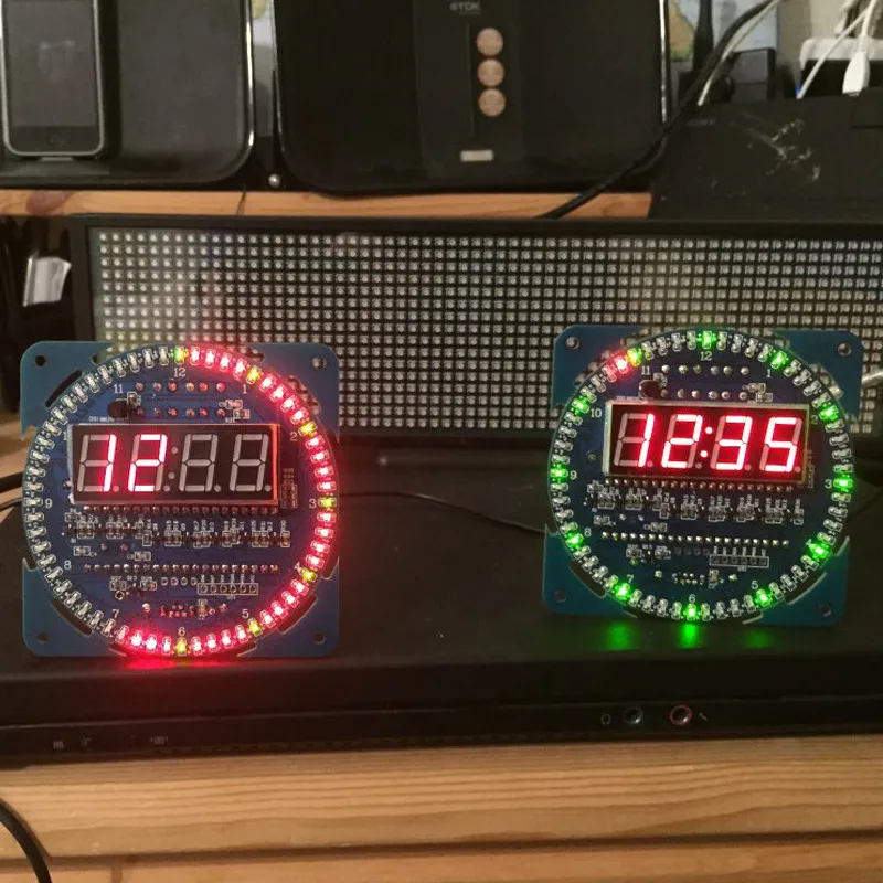 DS1302 вращающийся цифровой светодиодный Дисплей модуль сигнализации Электронные