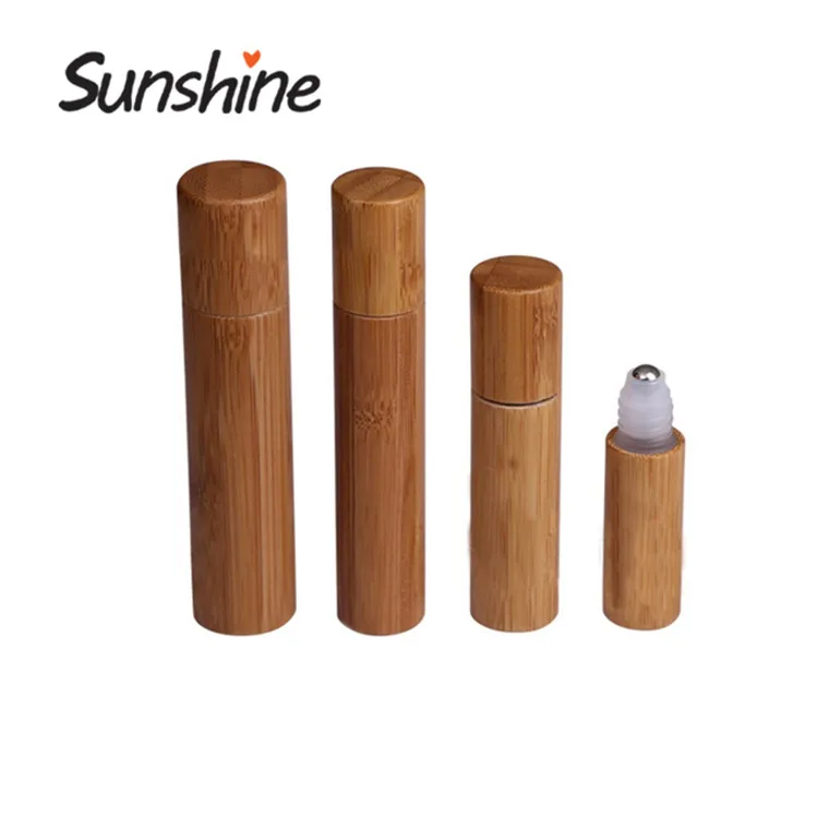 5pcs* 5ml 10ml 15ml handmaking wooden roll on tube luxury bamboo roller bottle wholesale | Красота и здоровье