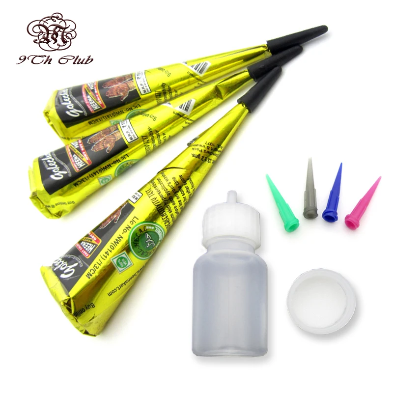 3 шт. черная паста для татуировки хной натуральная коричневая индийская хной|cap