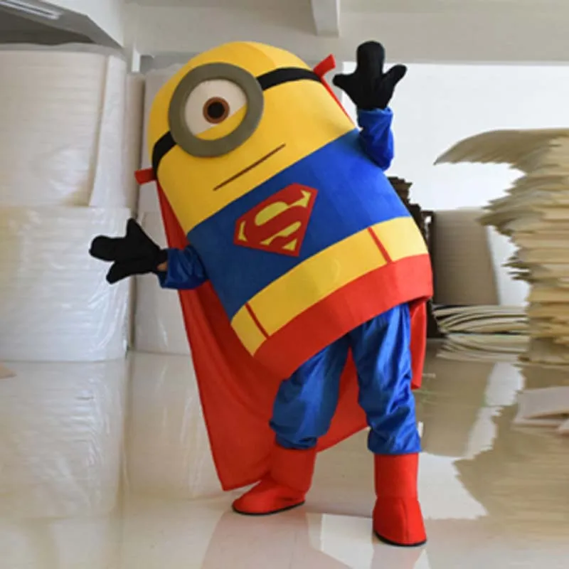 Новый заказ Супермен Капитан Миньоны маскоты костюм Хэллоуин Рождество День