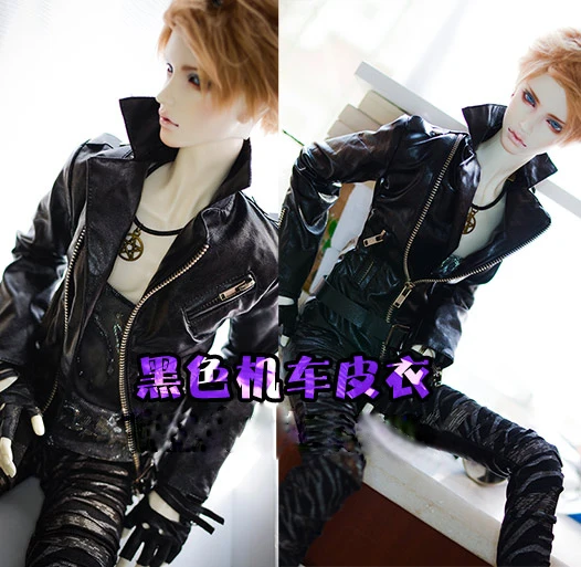 

Черное кожаное пальто для кукол BJD, для 1/3 1/4 BJD SD DD MSD SD17, аксессуары для кукол