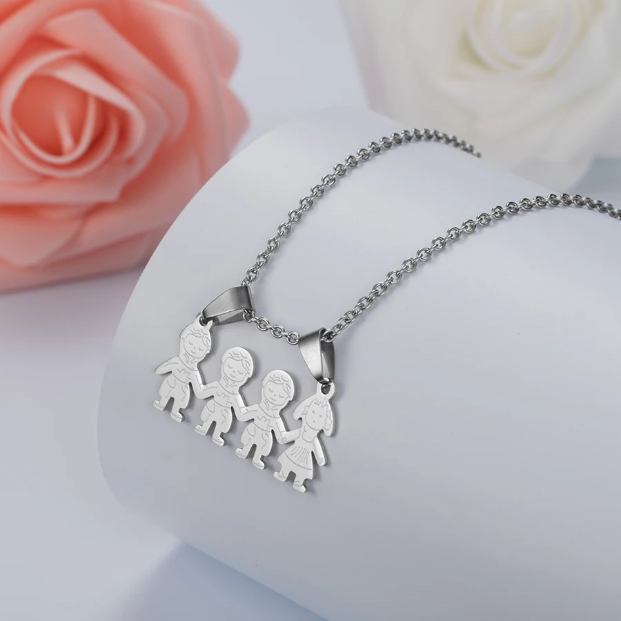 Женские ожерелья с кулоном HOBBORN из титановой стали подвески для близняшек братец