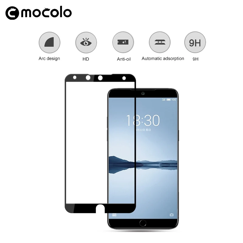 Mocolo, закаленное стекло, пленка 2.5D, изогнутая, 0,33 мм, полное покрытие экрана, 9 H, жесткая защитная пленка, закаленная Мембрана для Meizu 15 16 Plus