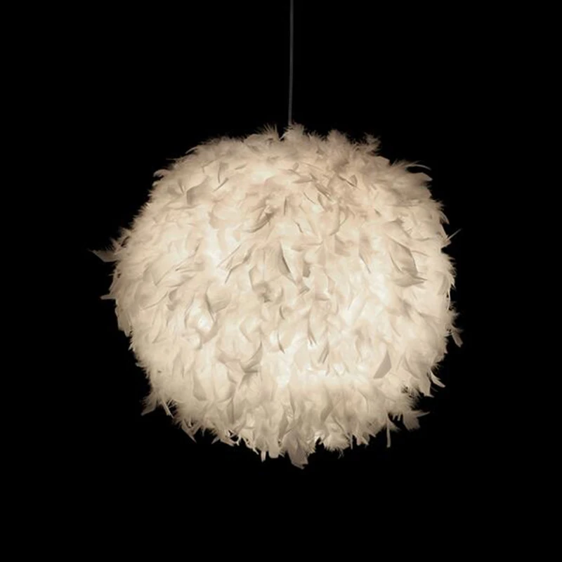 Современная Минималистичная креативная люстра с шариками из перьев E27 220 В