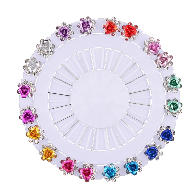 20 шт./лот новейшие булавки для хиджаба цветок мусульманское ювелирное изделие