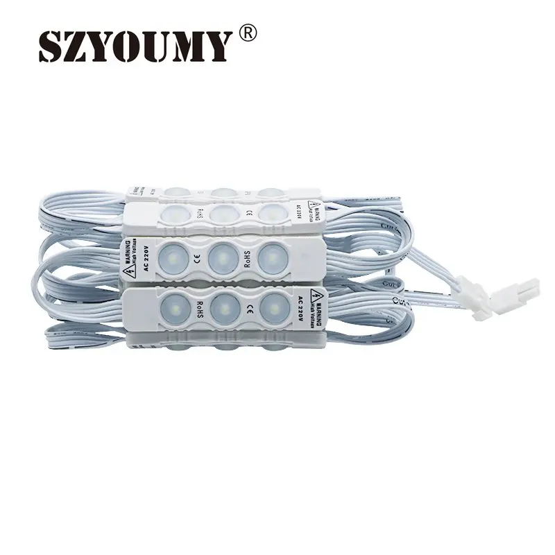 SZYOUMY 220 В 110 светодиодный модуль SMD 2835 3 светодиода IP66 водонепроницаемый