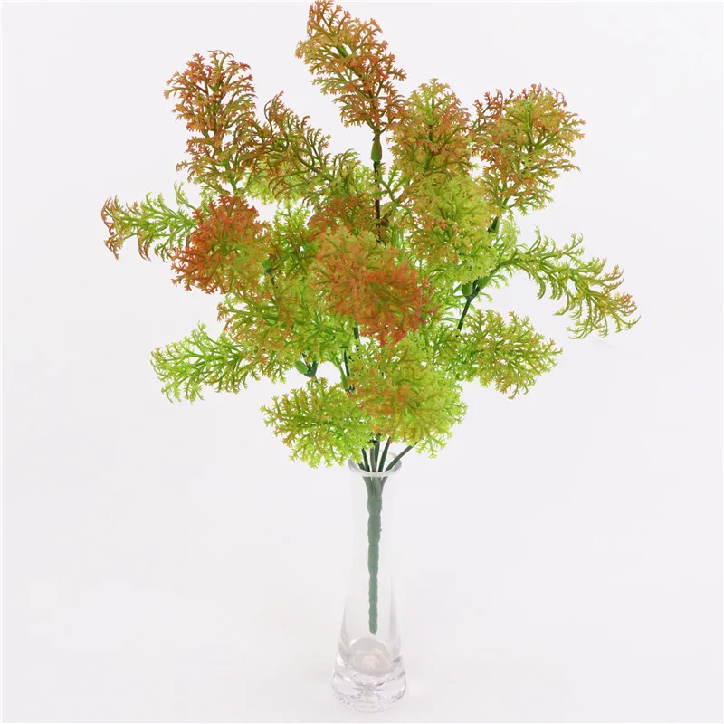 35cm red green 1 шт. 65 см зеленый искусственный хлорофитум Comosum искусственная зелень домашний сад искусственный шелк паук растение искусственный цветок оставить - Цвет: 35cm red green