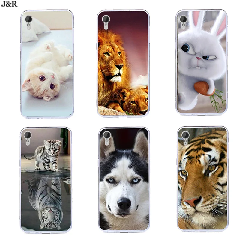 Silicone Cover For HTC Desire 825 Case Colorful Cute Animal TPU Back Covers 10 lifestyle Phone Bags Transparent |