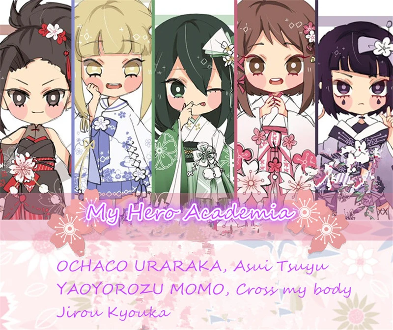 My Hero Academy OCHACO URARAKA Asui Tsuyu yaoyoarozu MOMO химико Тога джироу киука косплей костюм цветок фестиваль кимоно
