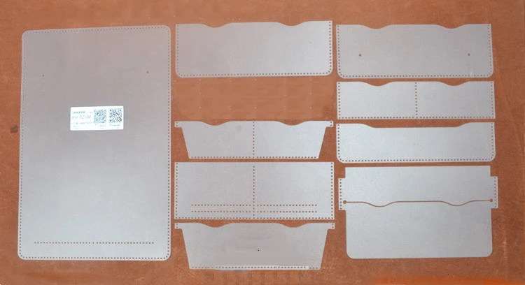 DIY трехслойный длинный кожаный кошелек из ПВХ шаблон ремесло шитье узор