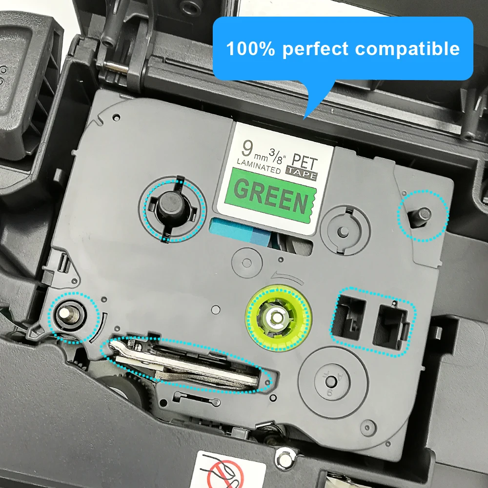 Orison 5PCS TZe-721 9mm Black On Green TZe721 TZ721 TZe 721 TZ Tape For Brother P-Touch Label Printer Ribbons TZ-721 | Компьютеры и
