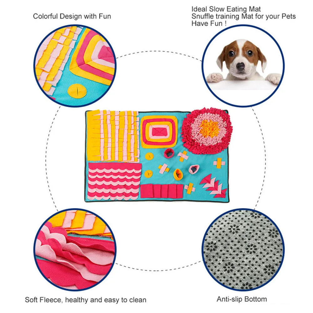 Прочный нюхательный коврик для собак моющийся кошек Тренировочный Коврик