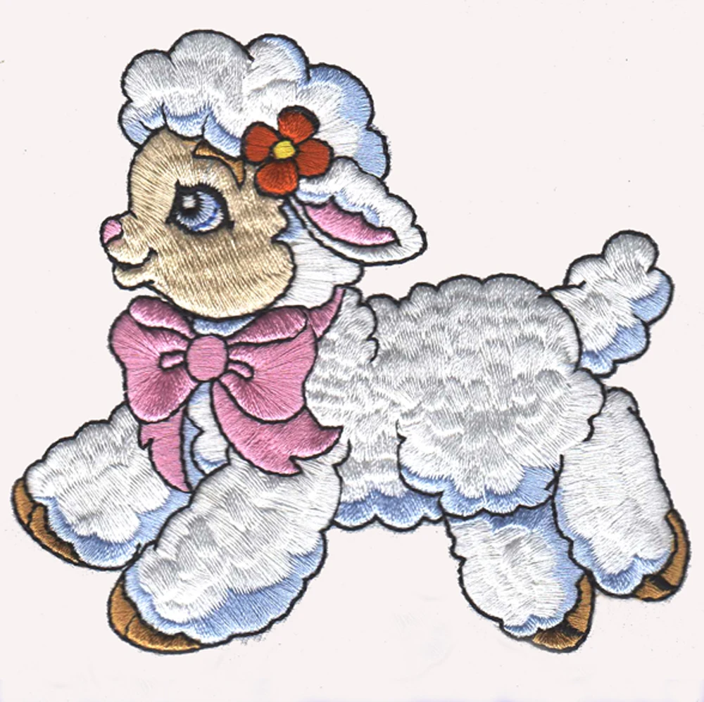 10 шт мультфильм животных ягненка железа на патчи швейная аппликация для одежды