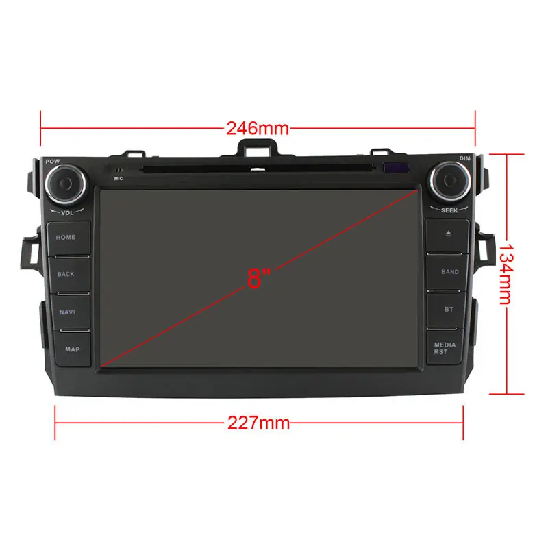 2G ram Android 5 1 четырехъядерный 1024*600 автомобильный DVD для 2007-2011 Toyota Corolla Кассетный