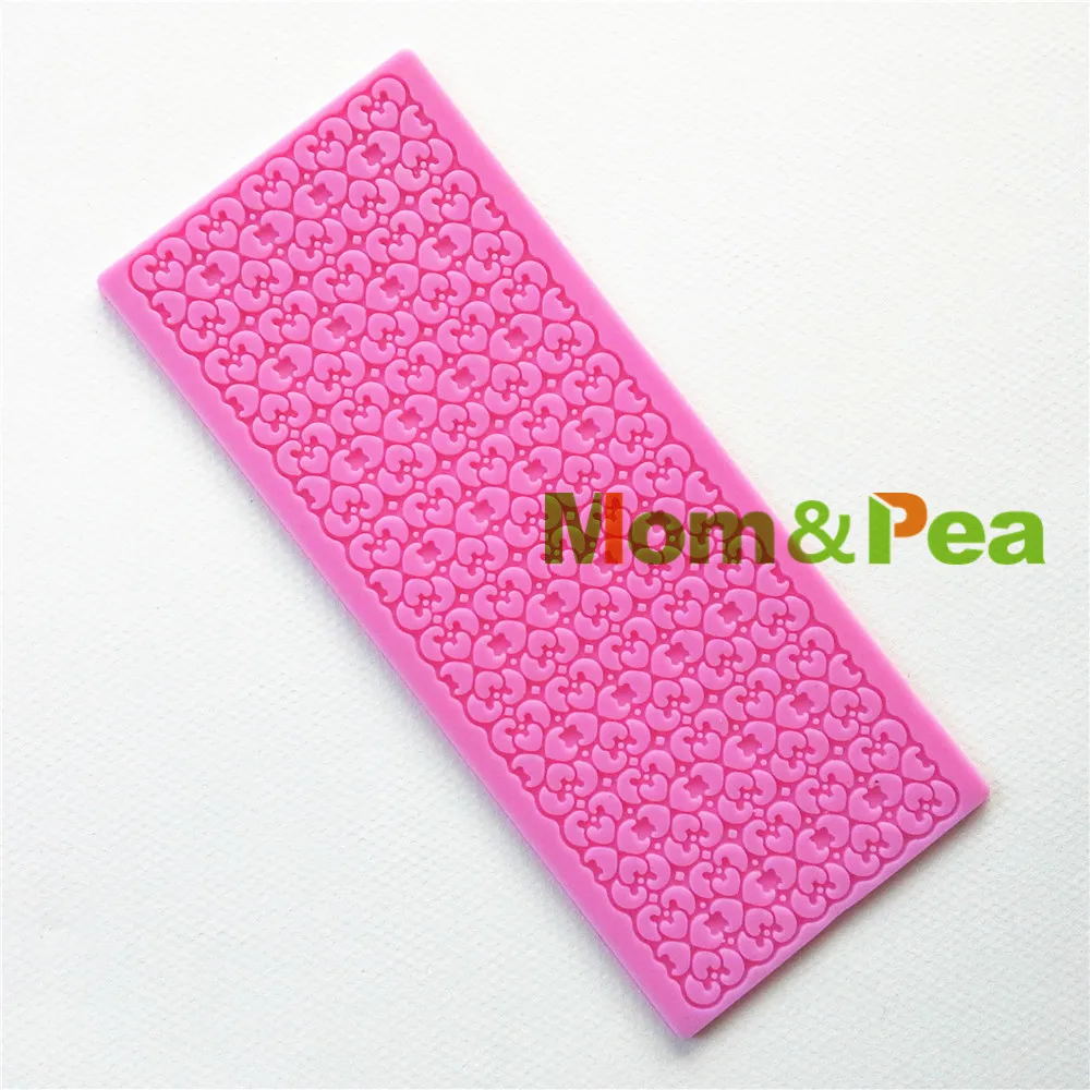 Mom & Pea GX128 Бесплатная доставка силиконовая кружевная форма для украшения торта