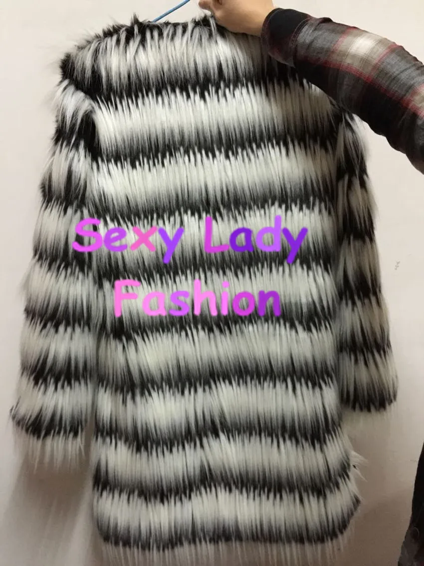 Супер качество 2014 новинка женщины волосатая лохматый искусственного меха лисы о