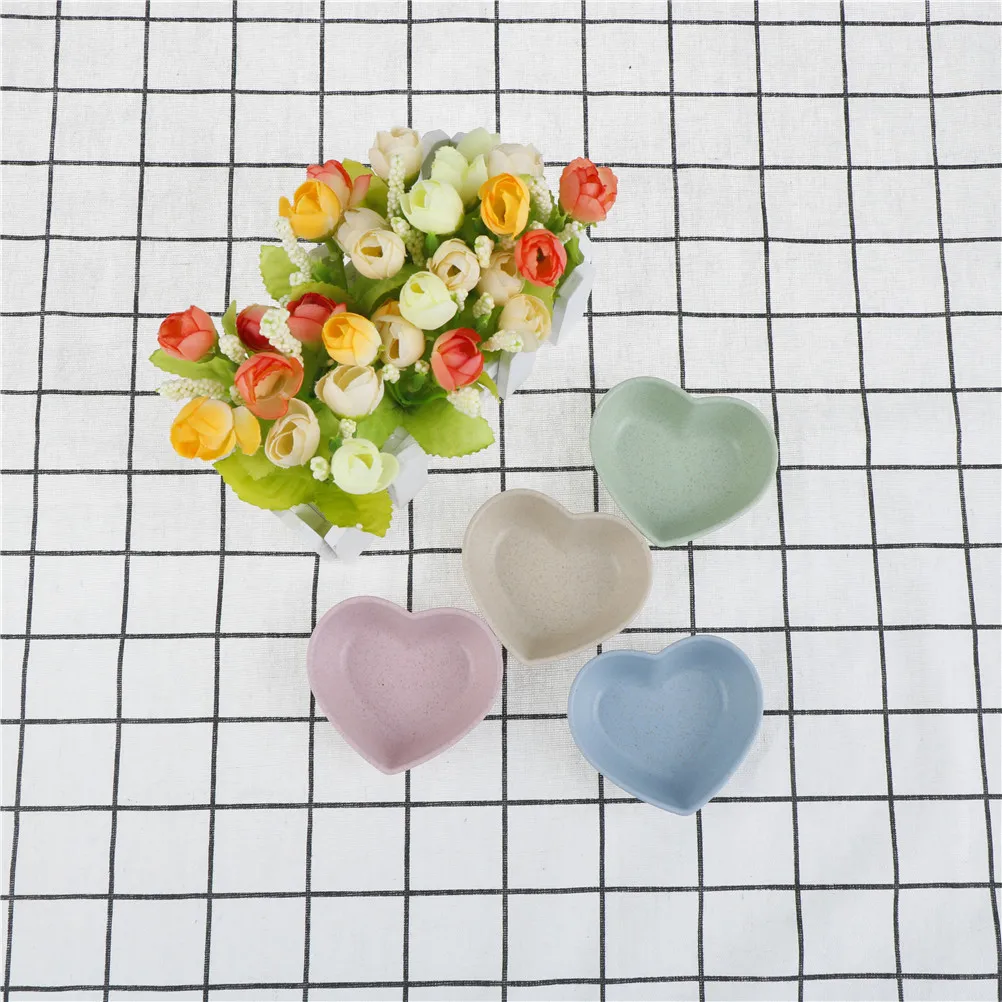 1 шт Heart Форма Творческий фруктовые закуски соусник для Функция кормления посуда, обеденные тарелки Посуда для мороженого 6,8*2,3 см